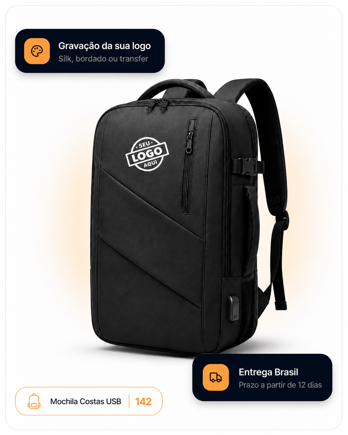 Mochila Costas USB